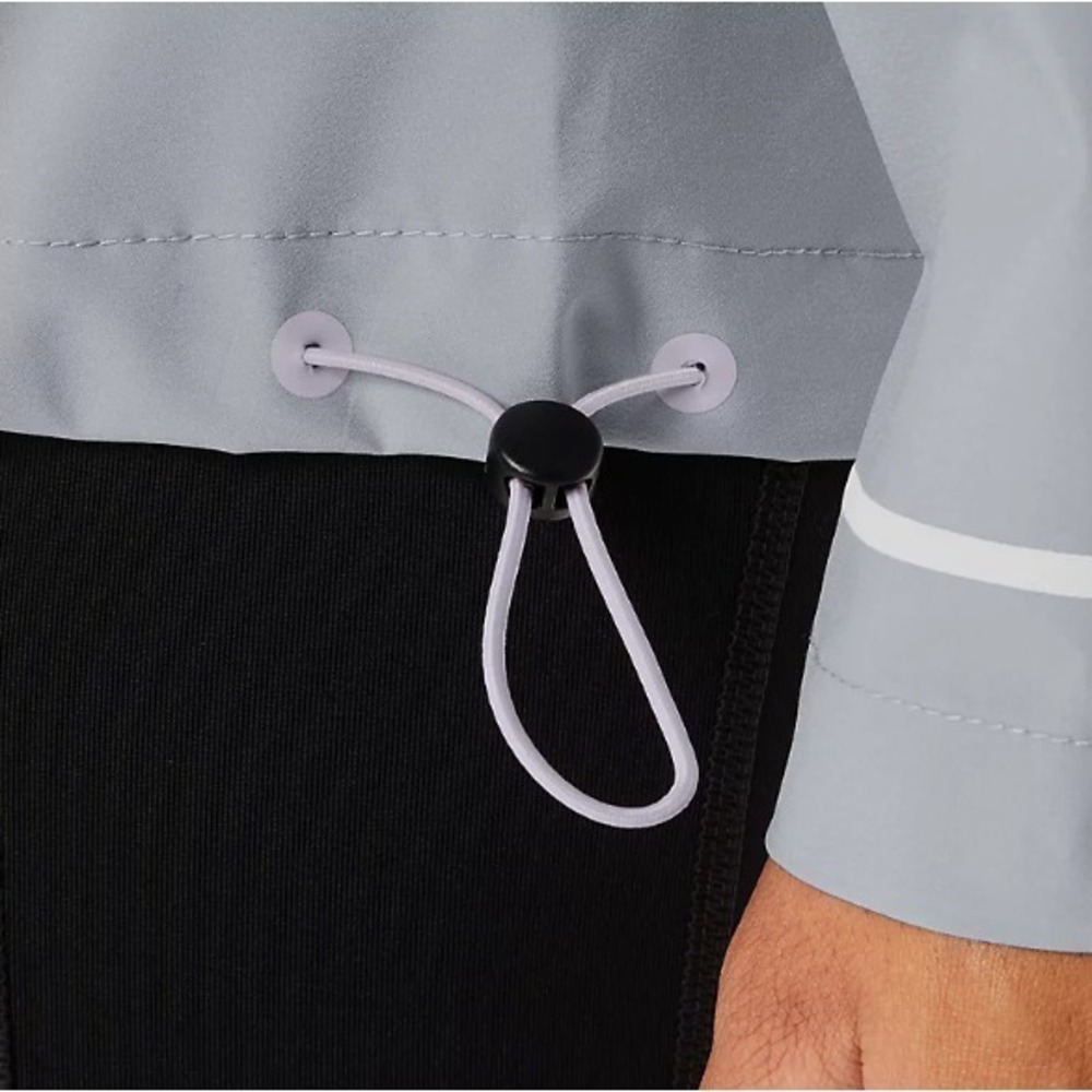 ASICS® (Women's LARGE) Waterproof Jacket in Piedmont Grey/Dusk Violet - $110 - Picture 8 of 10